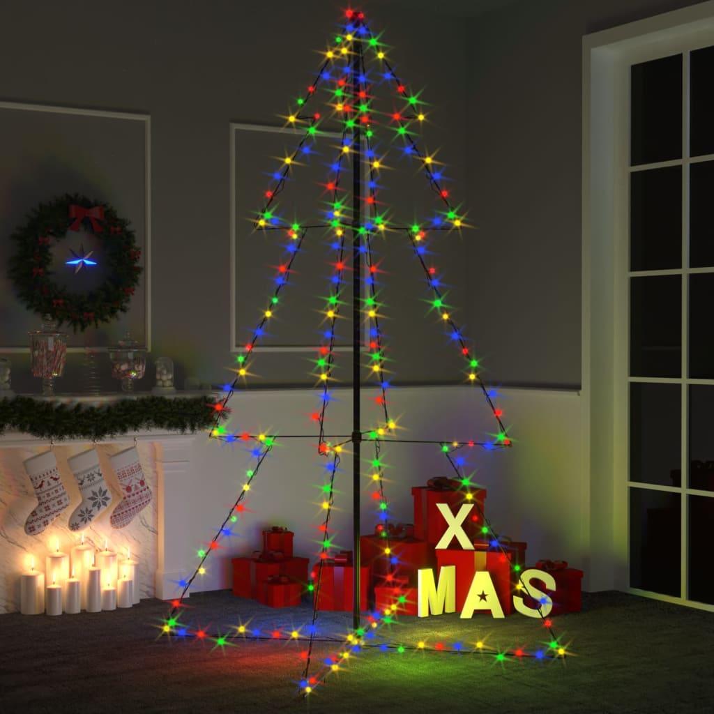 Lysende juletræ 118x180 cm 240 LED'er indendørs/udendørs