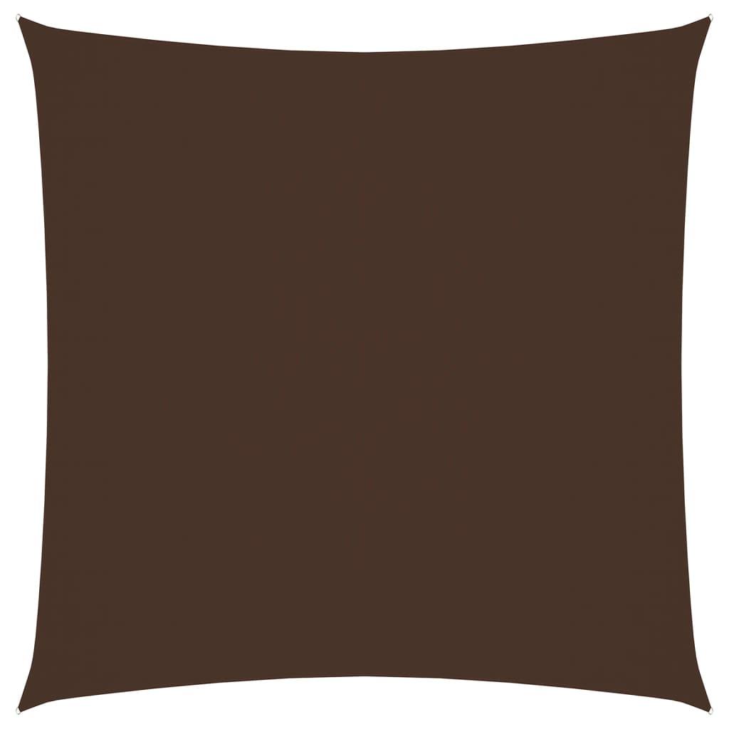 Solsejl 4,5x4,5 m firkantet oxfordstof brun