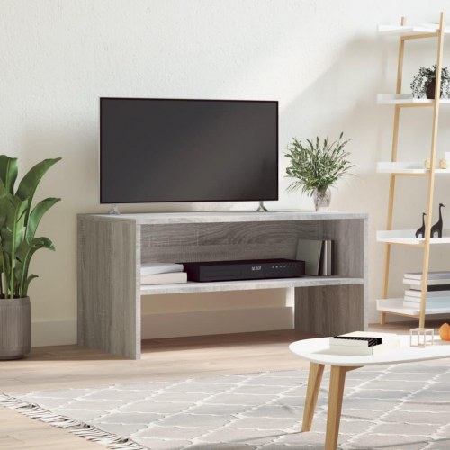 TV-bord 80 x 40 x 40 cm i konstrueret træ - grå sonoma-eg