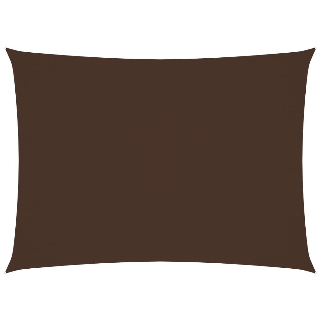 Solsejl 2X2,5 M Rektangulær Oxfordstof Brun - 2 x 3.5 m