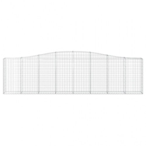 Buede gabionkurve - 4 stk. 400×30×100/120 cm i galvaniseret jern