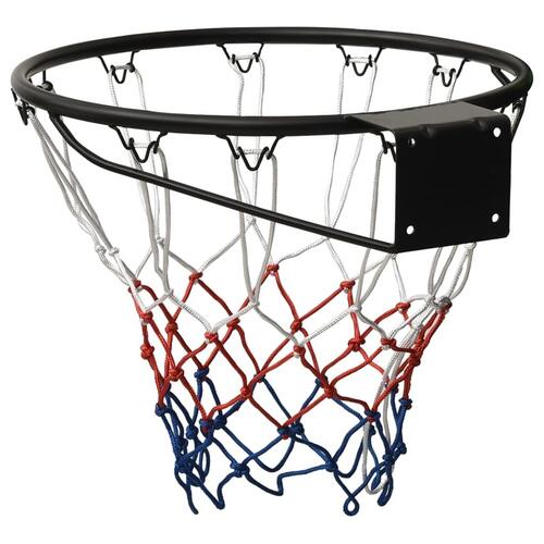 Basketkurv 45 cm stål sort