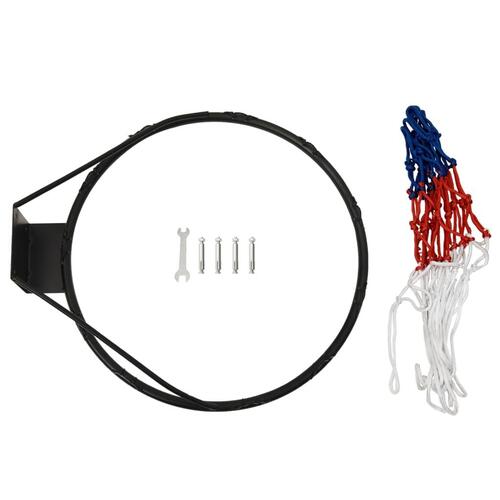 Basketkurv 45 cm stål sort