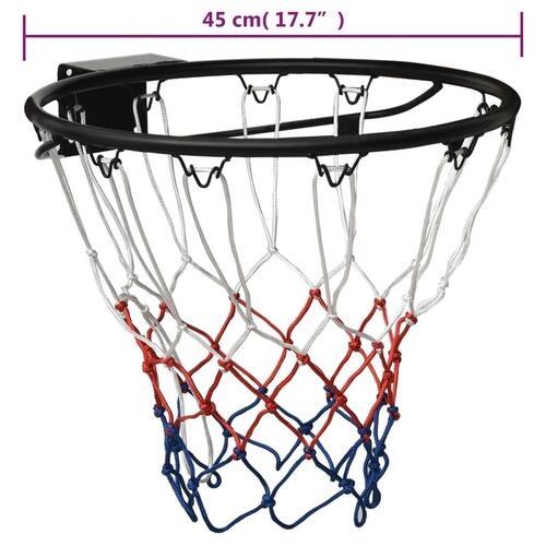 Basketkurv 45 cm stål sort