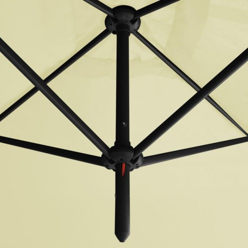 Dobbelt parasol 600 x 290 x 260 cm - sandfarvet