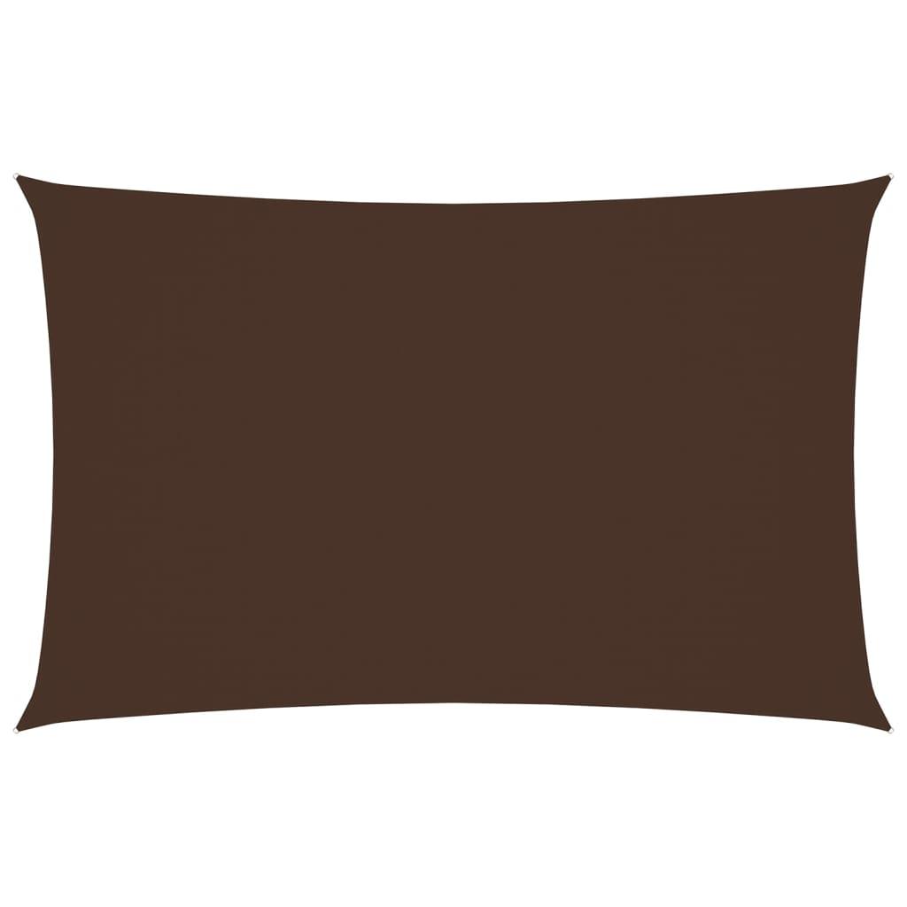 Solsejl 2,5x5 m rektangulær oxfordstof brun billede