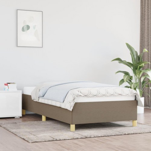 Sengeramme i stof 80 x 200 cm uden madras - gråbrun