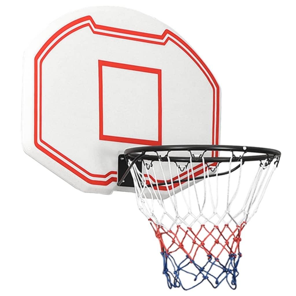 Basketballkurv Med Plade 90x60x2 Cm Polyethylen Hvid