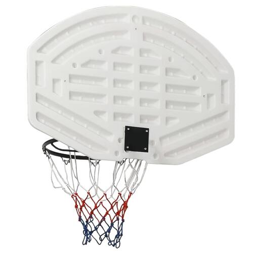 Basketballkurv med plade 90x60x2 cm polyethylen hvid