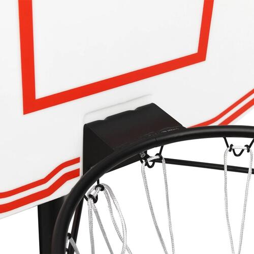 Basketballkurv med plade 90x60x2 cm polyethylen hvid