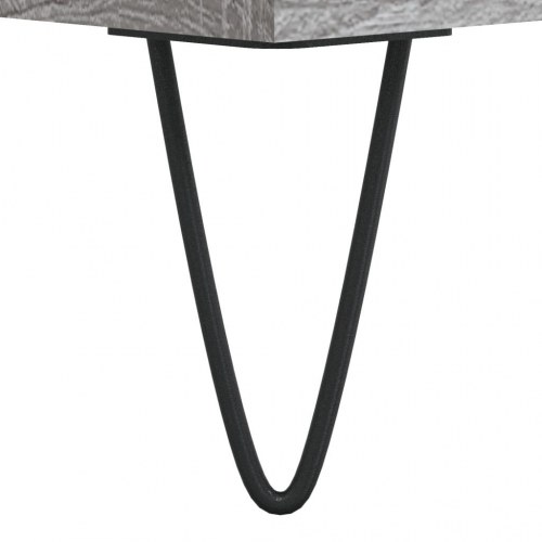 Sofabord med opbevaring 90×60×35 cm - grå sonoma-eg