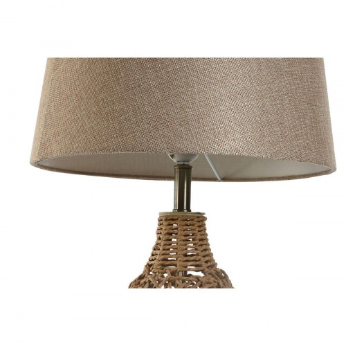 Bordlampe - brun/beige naturlook, E27, 50 W, 33 × 33 × 60 cm