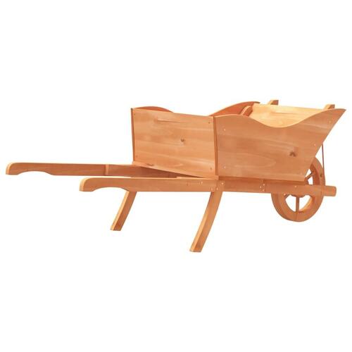 Plantekasse 128x45,5x43 cm trillebørsdesign massivt fyr