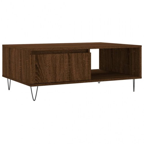 Sofabord 90 × 60 × 35 cm i konstrueret træ - brun egetræsfarve