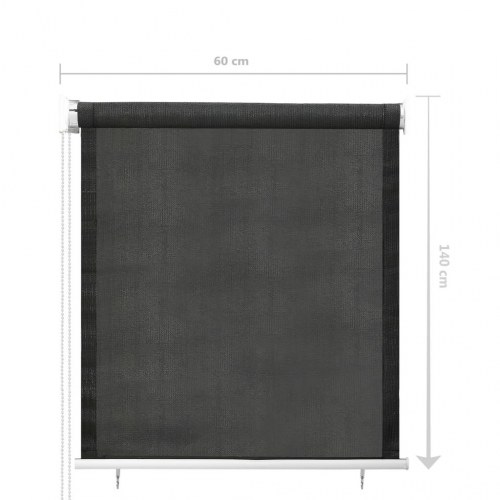 Udendørs rullegardin 60 × 140 cm - antracitgrå HDPE