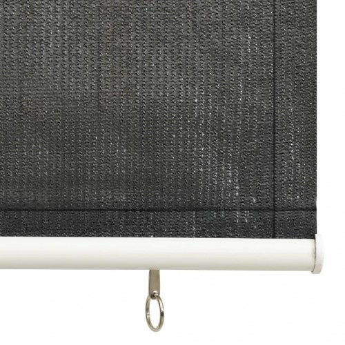 Udendørs rullegardin 80 × 140 cm - antracitgrå HDPE