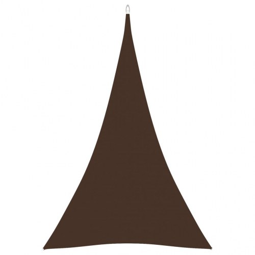 Solsejl trekant 4×5×5 m i oxfordstof - brun