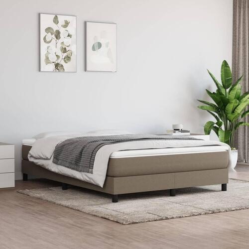 Kontinentalseng med madras 140x190 cm stof gråbrun