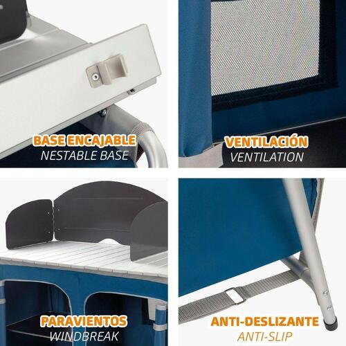 Campingskab Aktive Foldbar 88 x 111 x 51 cm