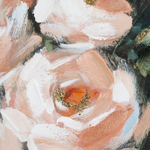 Oliemaleri på lærred - Roses med fyr-ramme, 80 × 100 cm