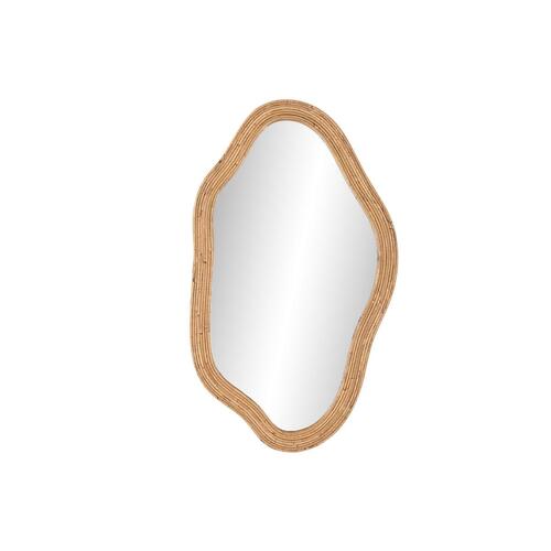 Vægspejl Home ESPRIT Natur Krystal Rattan Urban 71 x 2,5 x 120,5 cm