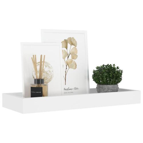Væghylder med kanter 2 stk. 40x15x4 cm MDF hvid