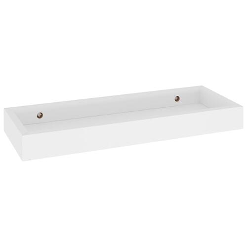 Væghylder med kanter 2 stk. 40x15x4 cm MDF hvid