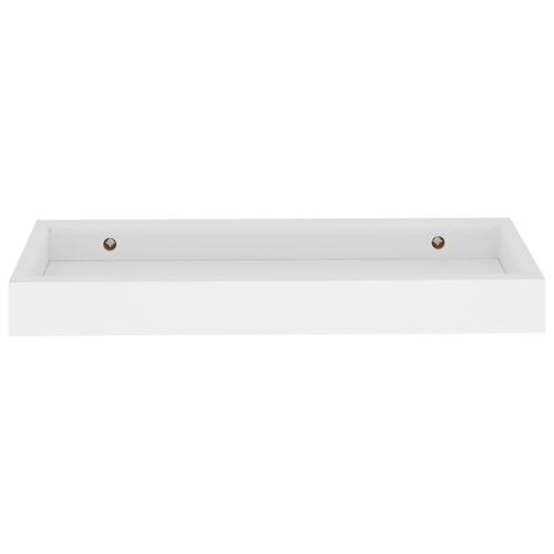 Væghylder med kanter 2 stk. 40x15x4 cm MDF hvid