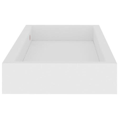 Væghylder med kanter 2 stk. 40x15x4 cm MDF hvid