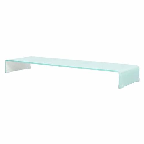 Tv-stativ/skærmforhøjer 120x30x13 cm glas grøn