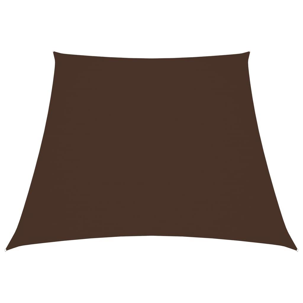 Solsejl 3/4x3 m oxfordstof trapezfacon brun