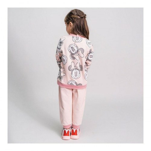 Minnie Mouse træningsdragt til piger - Pink/Okker - 18 mdr.
