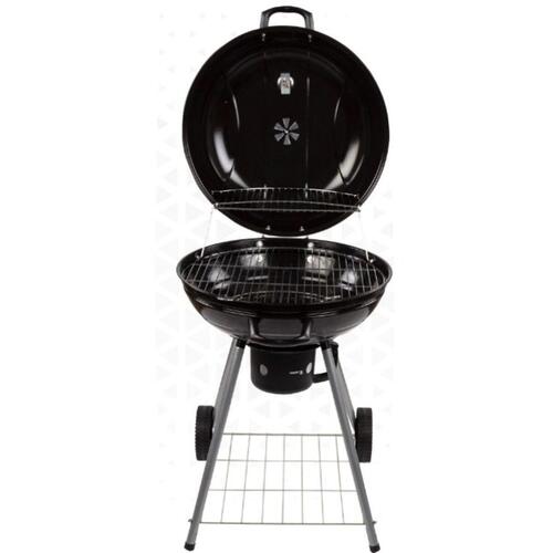 Kulgrill med hjul Aktive Aluminium Emaljeret metal tekstil 57 x 86 x 57 cm Sort