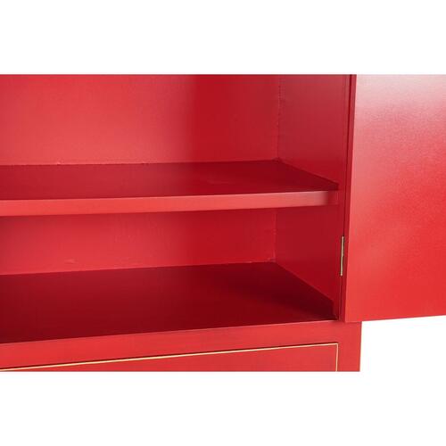Skab 85,5 x 50,5 x 186,2 cm Gran Rød Træ MDF