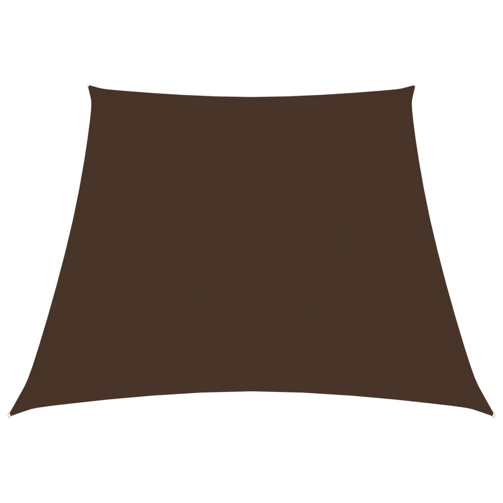 Solsejl 4/5x4 m oxfordstof trapezfacon brun
