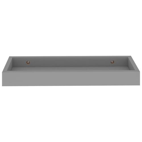 Væghylder med kanter 2 stk. 40x15x4 cm MDF grå