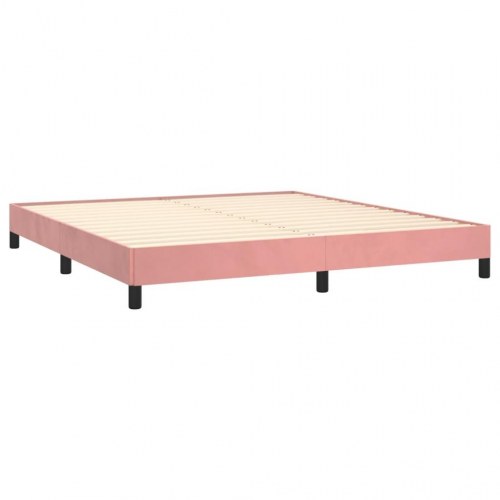 Sengeramme i fløjl 180×200 cm - lyserød dobbeltseng
