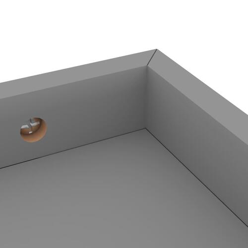 Væghylder med kanter 2 stk. 40x15x4 cm MDF grå