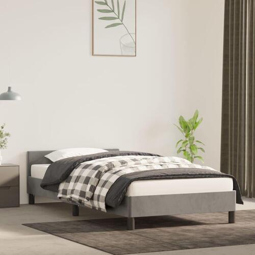 Sengeramme uden madras Lysegrå 80x200 cm Fløjl