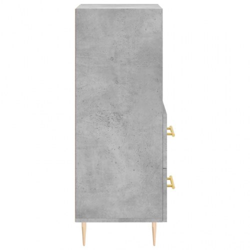 Skænk 34,5×34×90 cm i konstrueret træ - betongrå med metalben