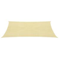 Solsejl HDPE firkantet 3,6x3,6 m beige