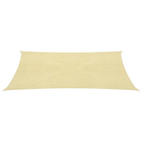 Solsejl HDPE rektangulær 2x4 m beige