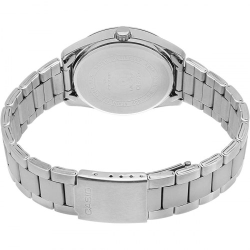 Casio MTP-1302D herreur med dato - sort skive, sølvfarvet (Ø 39 mm)