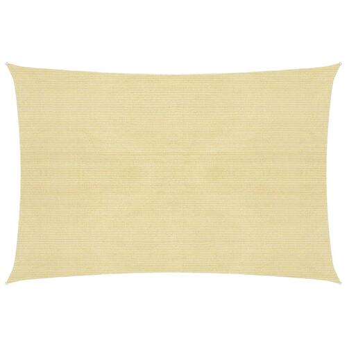 Solsejl HDPE rektangulær 4x6 m beige