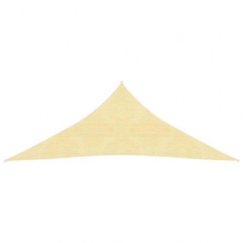 Solsejl HDPE trekantet 3,6 × 3,6 × 3,6 m - beige