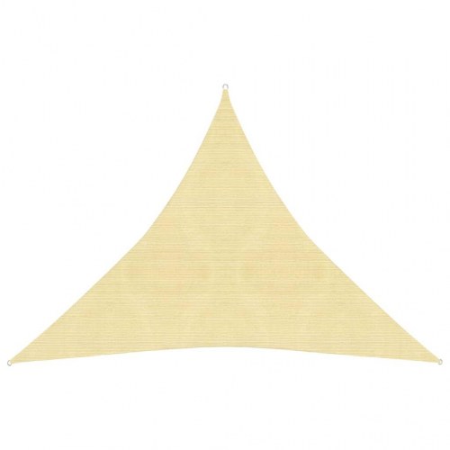 Solsejl HDPE trekantet 3,6 × 3,6 × 3,6 m - beige