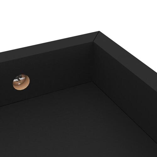 Væghylder med kanter 4 stk. 60x15x4 cm MDF sort