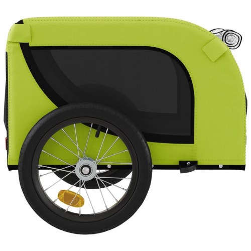 Hundetrailer til cykel i oxfordstof og jern - grøn/sort