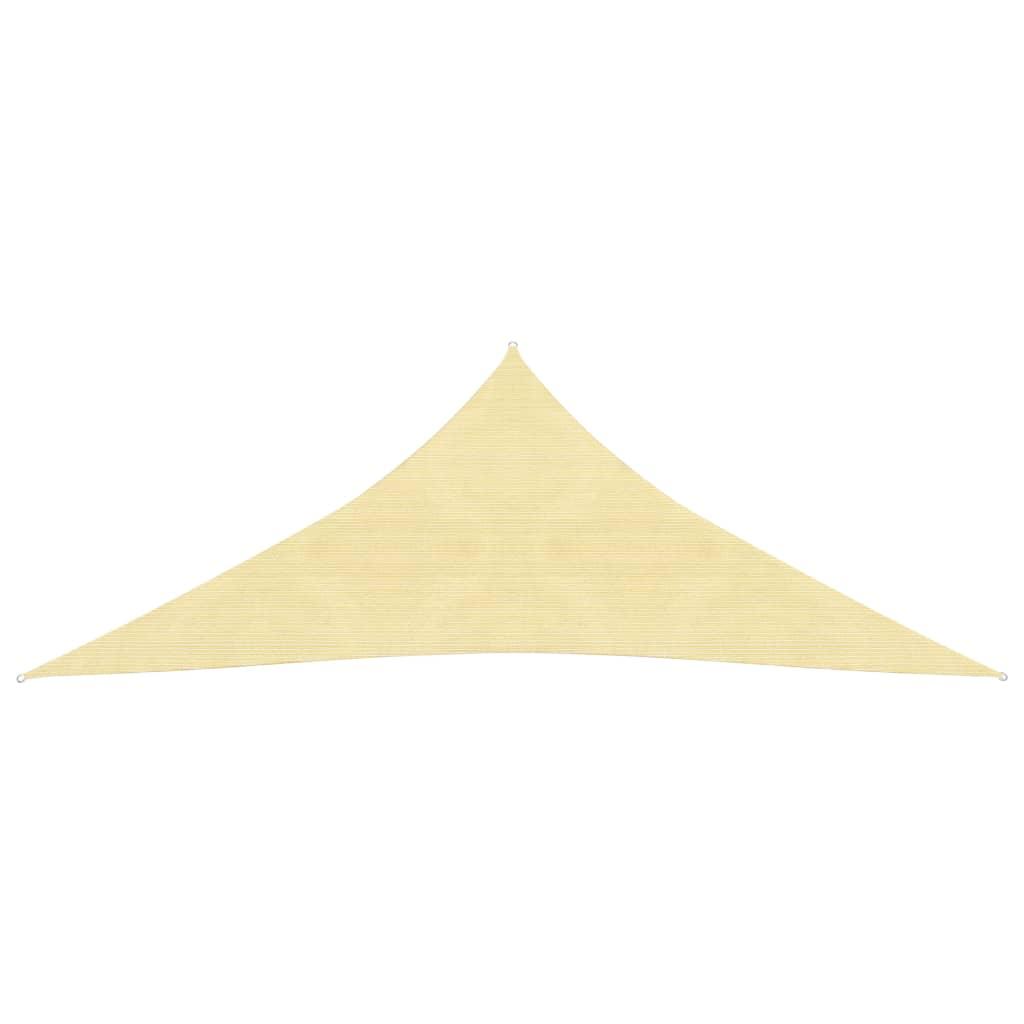 Solsejl HDPE trekantet 5 x 5 x 5 m beige