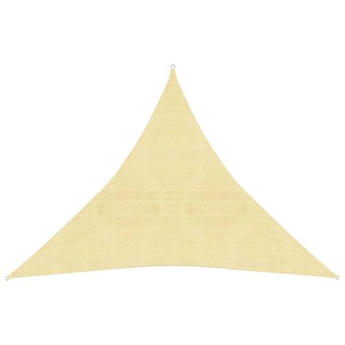 Solsejl HDPE trekantet 5 x 5 x 5 m beige